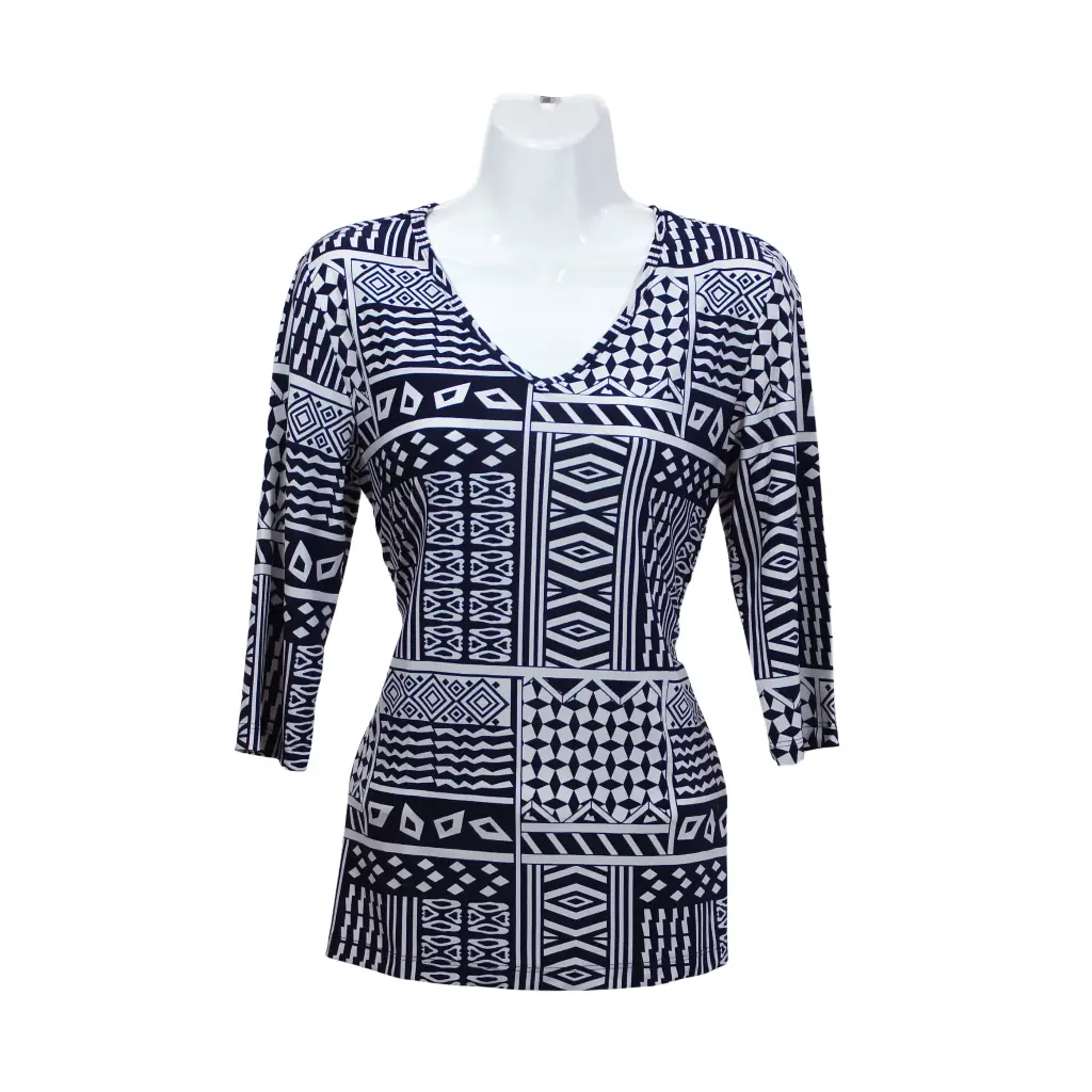 Blusa Aurora Figuras Negra