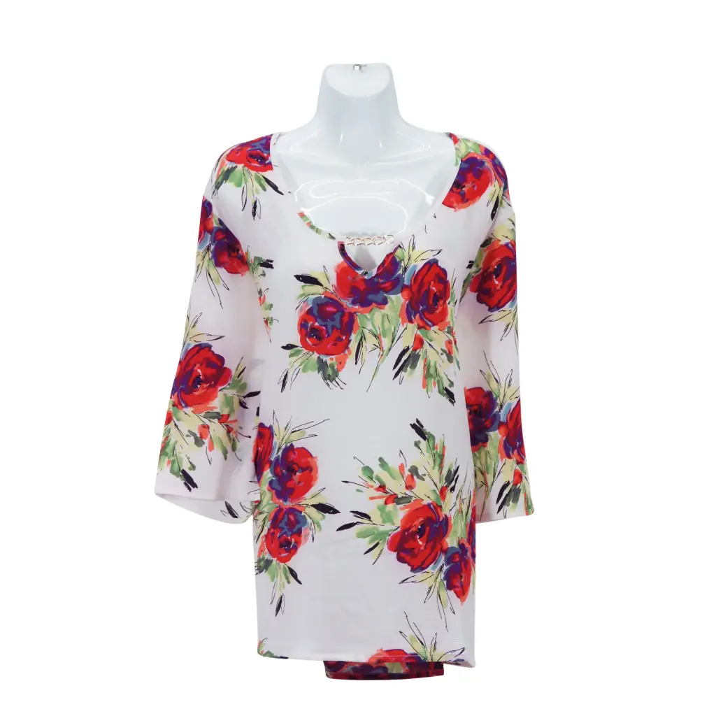 Blusa Sonia Hueso Flores