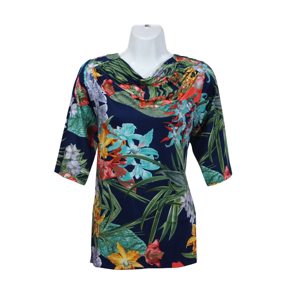 Blusa Diana Flores Azul