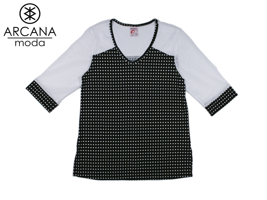 Blusa Toña Lunares Ch Negra