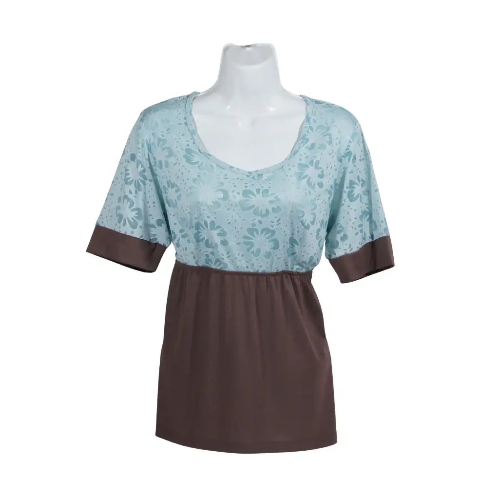 Blusa Dulce Azul Con Café
