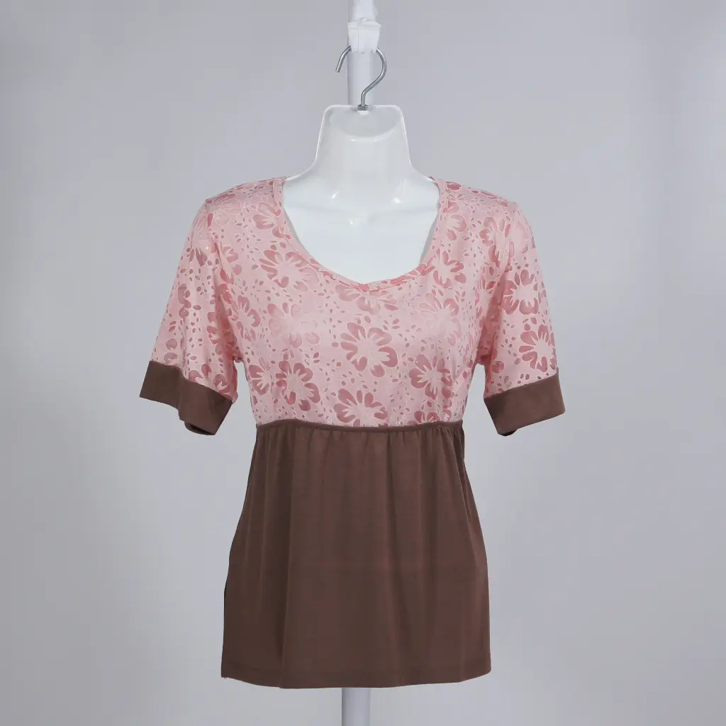 Blusa Dulce Rosa Con Cafe