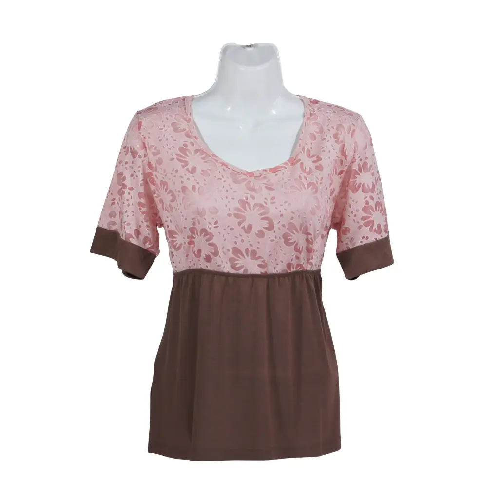 Blusa Dulce Rosa Con Cafe