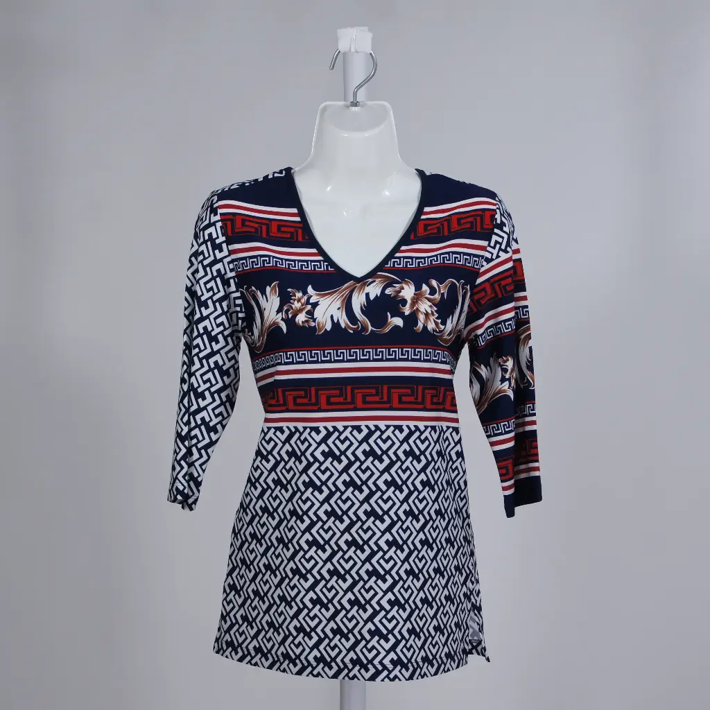 Blusa Dina Azul Cenefa
