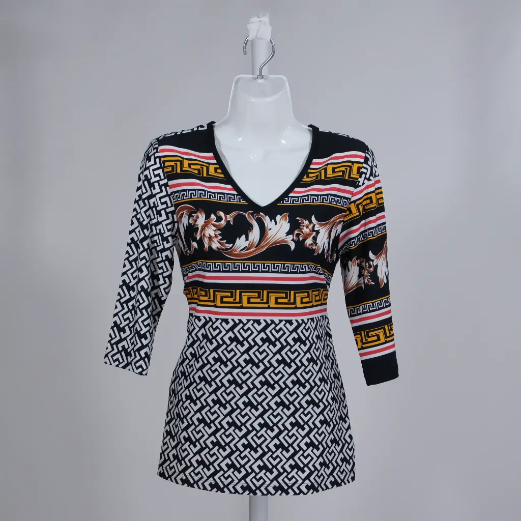 Blusa Dina Negra Cenefa