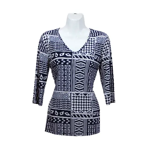 Blusa Aurora Figuras Negra