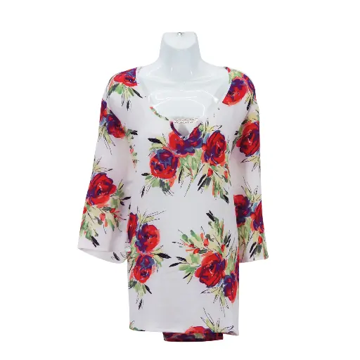 Blusa Sonia Hueso Flores