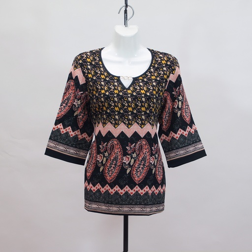 Blusa Eva Negra Cenefa