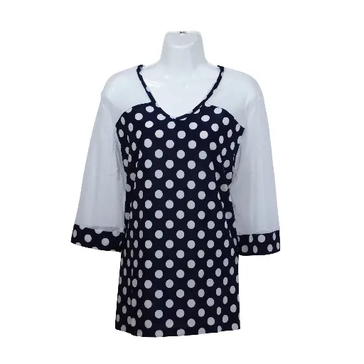 Blusa Toña Encaje Marino