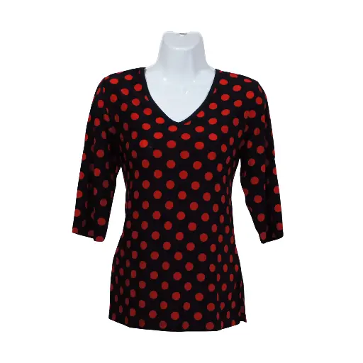 Blusa Toña Lunares Rojos