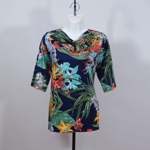 Blusa Diana Flores Azul