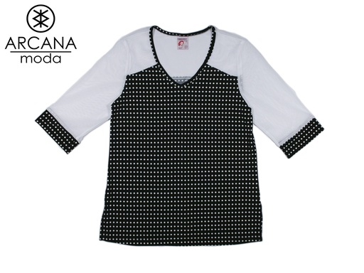 Blusa Toña Lunares Ch Negra