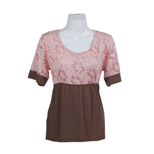 Blusa Dulce Rosa Con Cafe