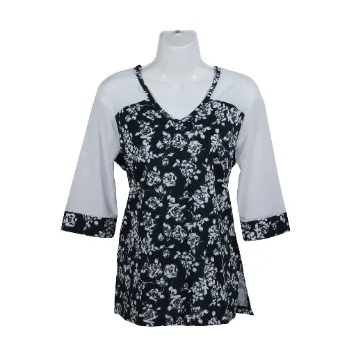 Blusa Toña Flores Blanca