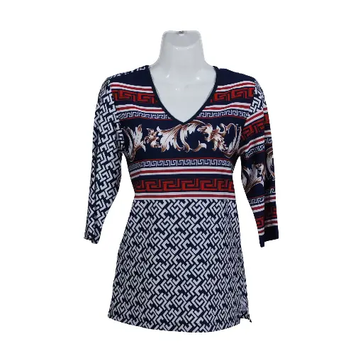 Blusa Dina Azul Cenefa