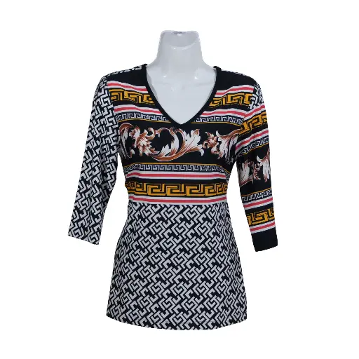 Blusa Dina Negra Cenefa